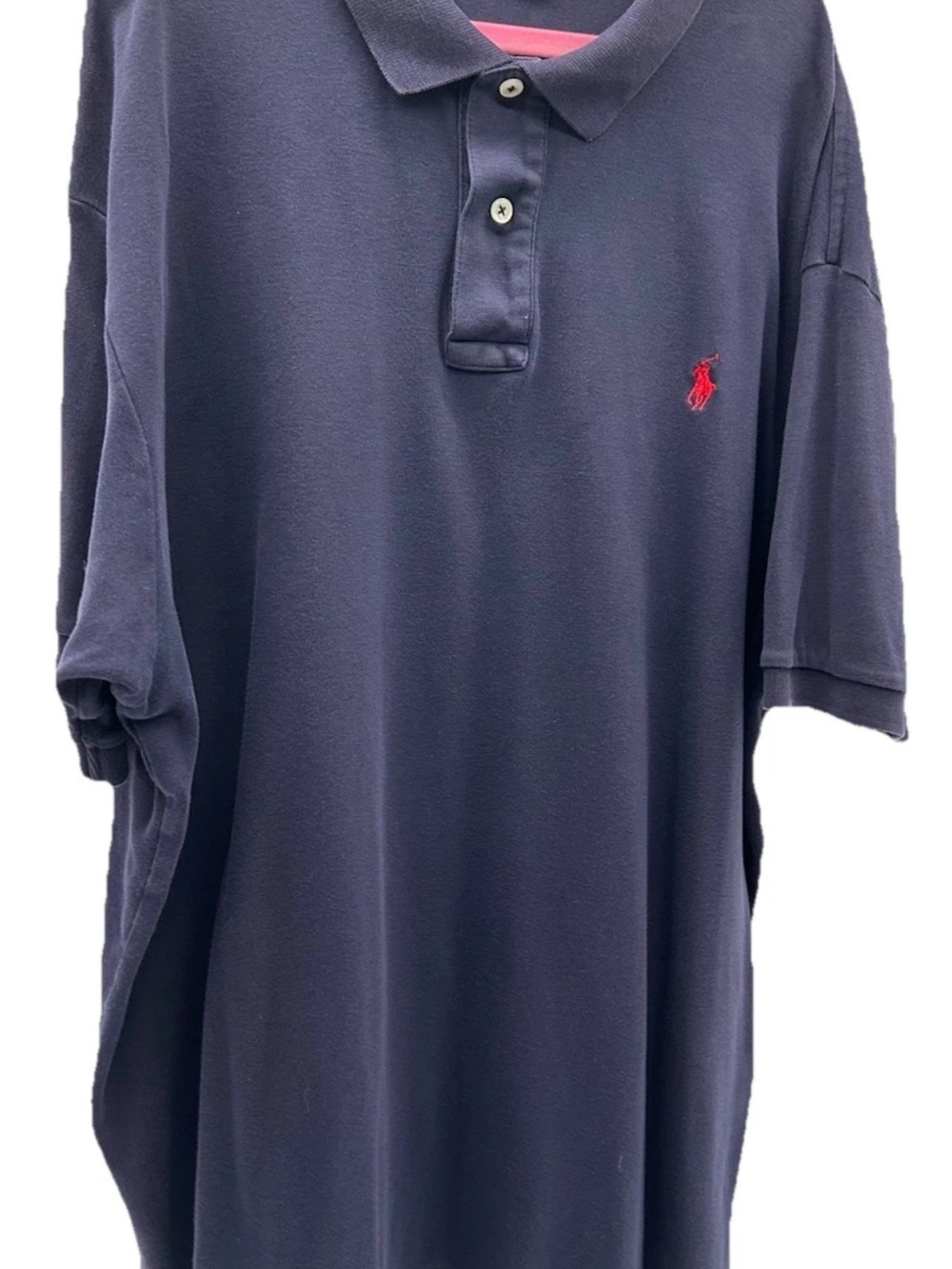Vintage Ralph Lauren Navy Polo with Red Pony Embroidery Skater Style Preppy